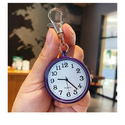 New Tiny Cute Quartz Pocket Watch with Keyring Men Women Quartz Watch for Nurses Doctors Students Minimalist Watches Child Gift
