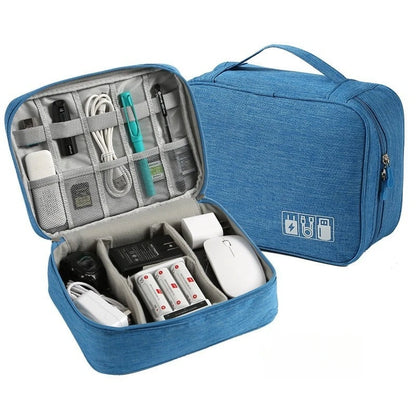Cable Storage Bag Waterproof Digital Electronic Organizer Portable USB Data Line Charger Plug Storage Bag Travel Cable Organizer