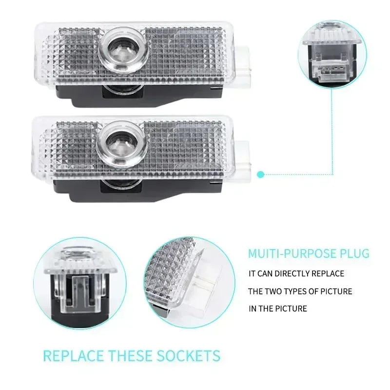 2Pcs Led Car Door Welcome Light Laser Projector Lamp For Bmw M Performance M2 M3 M4 M5 M6 E46 E90 E60 F10 F30 E39 E36 F20 E87