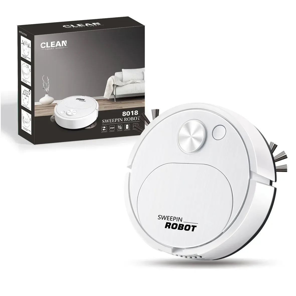 USB 3-in-1 Smart Robot Vacuum Cleaner - Urbizia