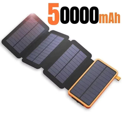 200000mAH Solar Power Bank Folding Solar Panels 5V 2A USB Output Portable Outdoor Camping Sun Power For IPhone Android