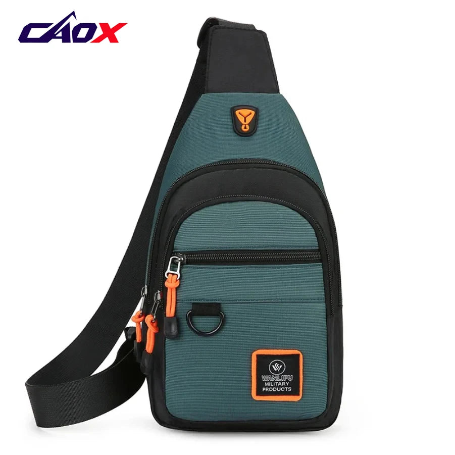 Fashion Men's Chest Bag Handbag Lightweight Oxford Fabric Crossbody Shoulder Bag Stylish Casual Men's Waist Packs Male Chest Bag