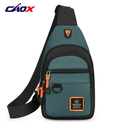 Fashion Men's Chest Bag Handbag Lightweight Oxford Fabric Crossbody Shoulder Bag Stylish Casual Men's Waist Packs Male Chest Bag