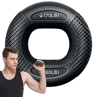 Silicone Finger Gripper Ring Hand Muscle Strengthener Ring Wrist Finger Trainer Exercise Carpal Expander Workout Fitness Device - Urbizia