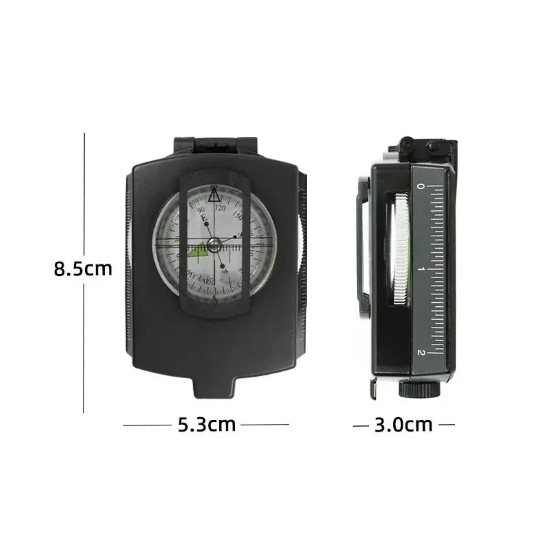Tactical Survival Compass High Precision Professional Metal Sight Compass Luminous for Outdoor Hiking Climbing Exploring Geology - Urbizia