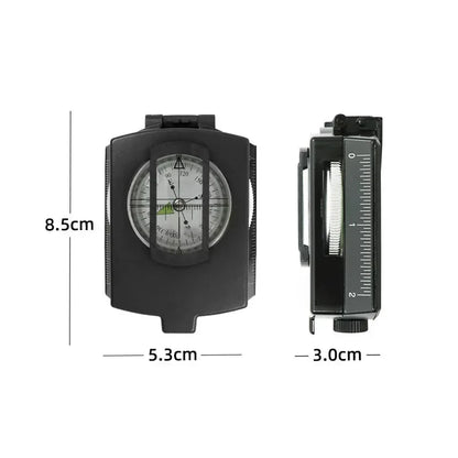 Tactical Survival Compass High Precision Professional Metal Sight Compass Luminous for Outdoor Hiking Climbing Exploring Geology - Urbizia