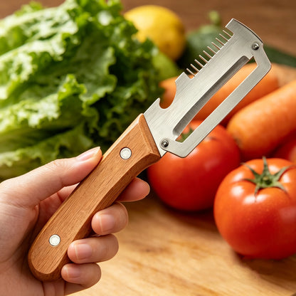 Multifunctional 3-in-1 Stainless Steel Peeler Vegetable & Fruit Slicer Shredder Versatile Kitchen Tool for Peeling Shredding