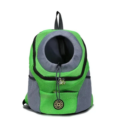 New Double Shoulder Portable Travel Backpack Outdoor Pet Dog Carrier Bag Pet Dog Front Bag Mesh Backpack - Urbizia