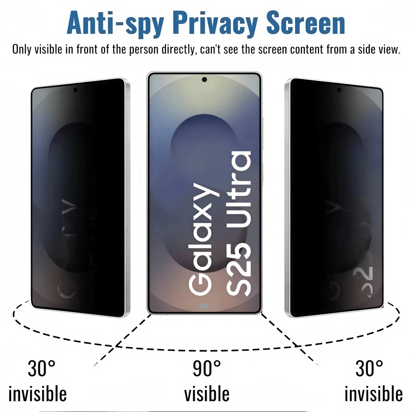1-3Pcs Privacy Screen Protector For Samsung Galaxy S26 Plus Ultra S25 S24 S23 S22 S22 S21 Easy Install Anti-Spy Tempered Glass