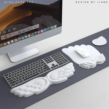 Mechanical Keyboard, Mouse, Wrist Rest, Computer Keyboard, Laptop, Angel Wing, Memory Foam, Mouse Pad Wrist Support - Urbizia