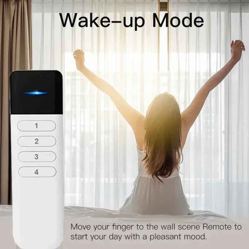 Tuya ZigBee Wireless Portable Remote Control 4 Zone LED Dimmer Smart Home Scene Control Switch Smart Life APP Fr Assistant 2MQTT - Urbizia