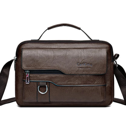 Retro Men's Faux Leather Crossbody Satchel Bag