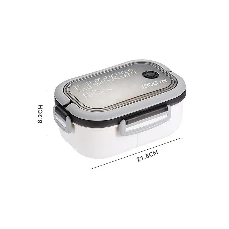 1200ML 2-Layer Leakproof Bento Lunch Box with Cutlery