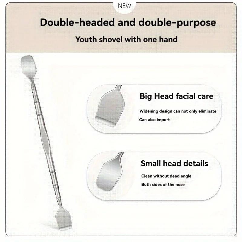 1Pcs Double-Ended Blackhead Remover: Facial Pore Cleanser, Exfoliator, and Massage Tool for Smooth Skin