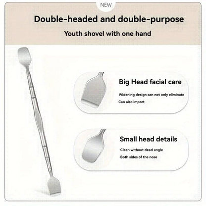 1Pcs Double-Ended Blackhead Remover: Facial Pore Cleanser, Exfoliator, and Massage Tool for Smooth Skin