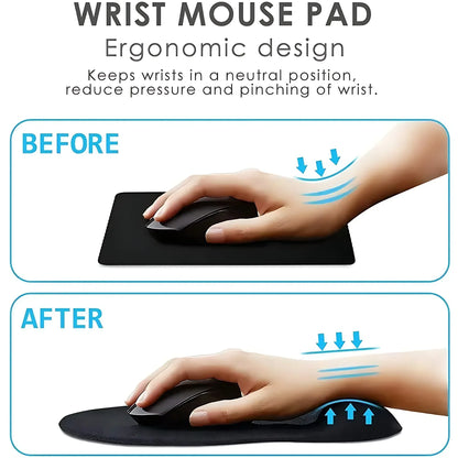 Ergonomic Wrist Rest Mouse Pad for PC & Laptop