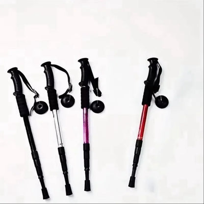 Ultralight Foldable Trekking Poles Shock Absorption Hiking Walking Sticks - Urbizia