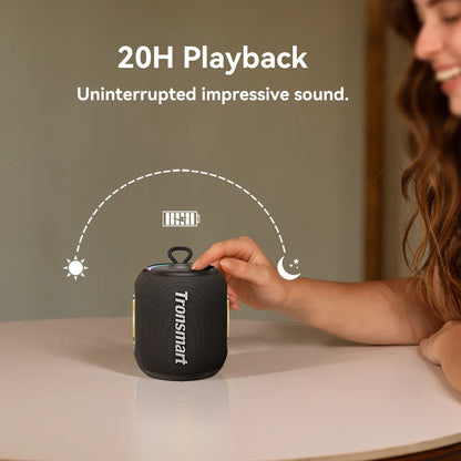 Tronsmart T8 Mini Speaker Bluetooth Speaker with 360 Degree Audio, 20H Playtime,IPX7 Waterproof, APP Control for Camping, Hiking