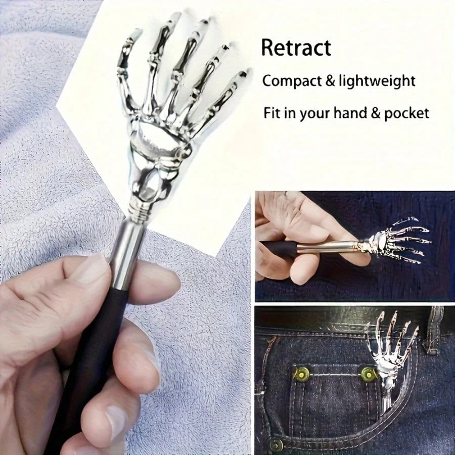 Portable Extendable Back Scratcher Stainless Steel Telescoping Back Scratcher for Both Human and Pets Extendable Back Massager