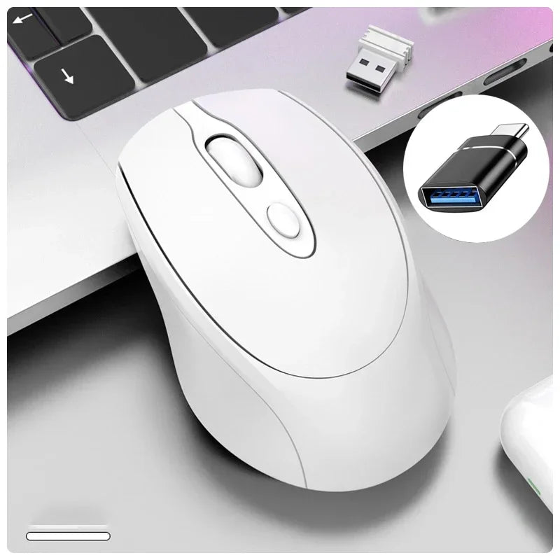 Rechargeable Wireless Computer Mouse 2.4G Bluetooth-Compatible Wireless Mouse USB Silent Gamer Mice For PC Laptop Macbook Tablet