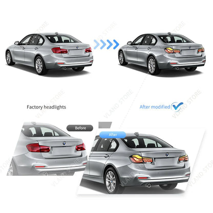 VLAND LED Tail Lights For BMW 3 Series F30 F80 2012-2019 GTS Style Rear Lamps Dynamic Turn Signal Plug & Play Upgrade