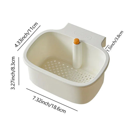 Kitchen Sink Filter Basket – One-Click Press Drain Storage Rack