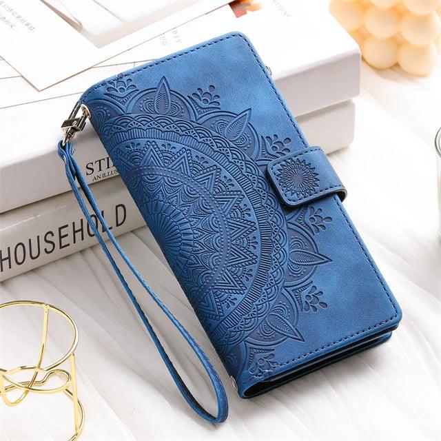 Leather Flip Wallet Case for Samsung Galaxy