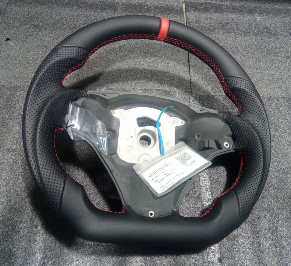 Full Leather Steering Wheel For BMW E90 E91 E92 E93 E89 328i 335i 325i 2005-2012 Steering Wheel Flat Bottom With Paddle Holes