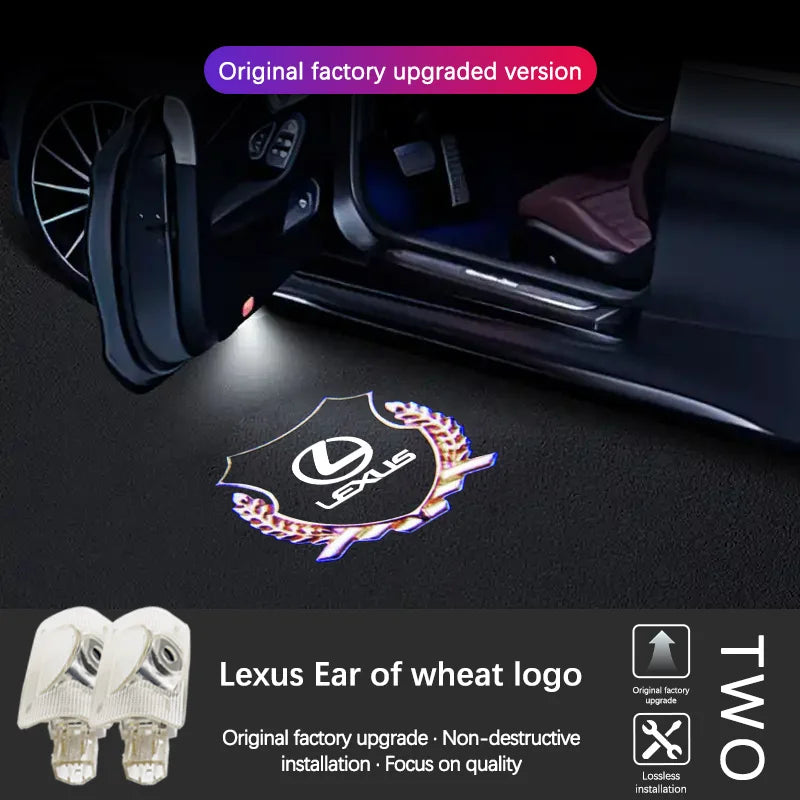 LED Car Door Logo Projector Welcome Ghost Shadow Light Accessories For LEXUS RX ES GX LS LX IS GS RC UX IS250 IS300 IS350 ES300