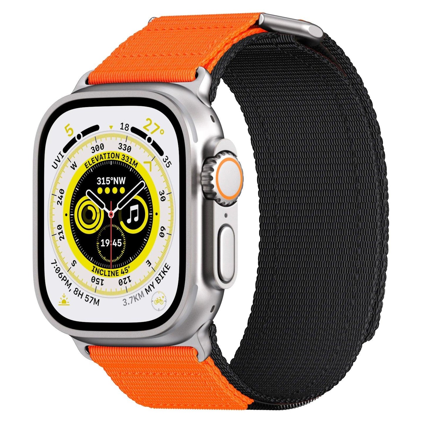 Strap for Apple Watch Band 45mm 44mm Ultra 49mm  42mm 44 45mm Wide Nylon Iwatch Series 9 Se 8 2 Correa Bracelet