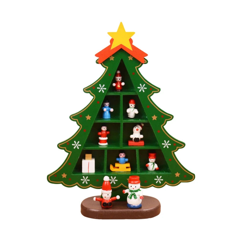 Wooden Christmas Tree – 3D Desktop Ornament