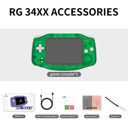 ANBERNIC RG34XX Retro Handheld Game Console 3.4''IPS Screen Linux System HDMI Output Classic Remake Game Player Sentimental Gift