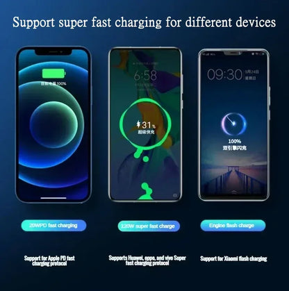 120W 80000mAh Fast Charging Power Bank Wireless Magnetic