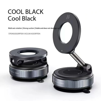 Vacuum Car Phone Magnetic Stand Mechanical Vacuum Suction Cup Rotate 360°Magnetic Adsorption Bracket Navigation Universal Holder