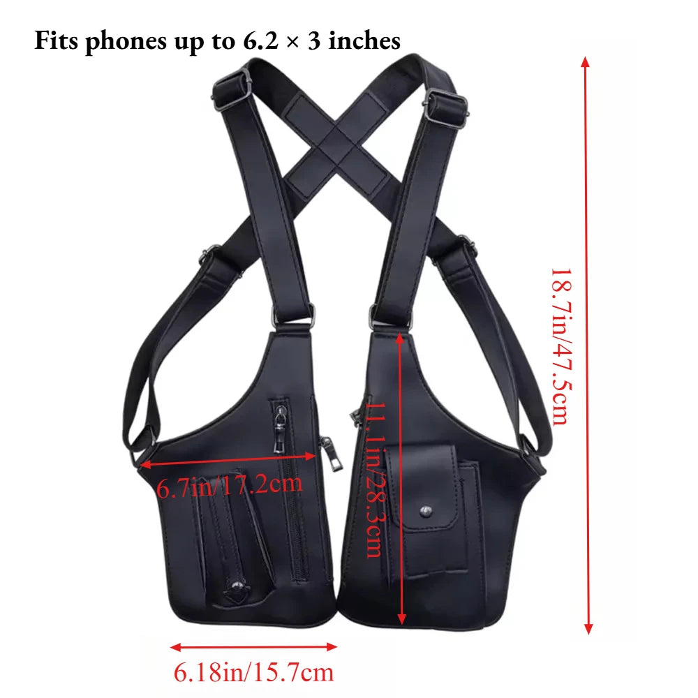 Underarm Anti-Theft Bag, Hidden Shoulder Holster, Double Storage Pouch, Phone Wallet Pocket