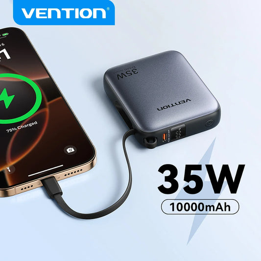 35W Mini Power Bank 10000mAh PD Fast Charging Portable