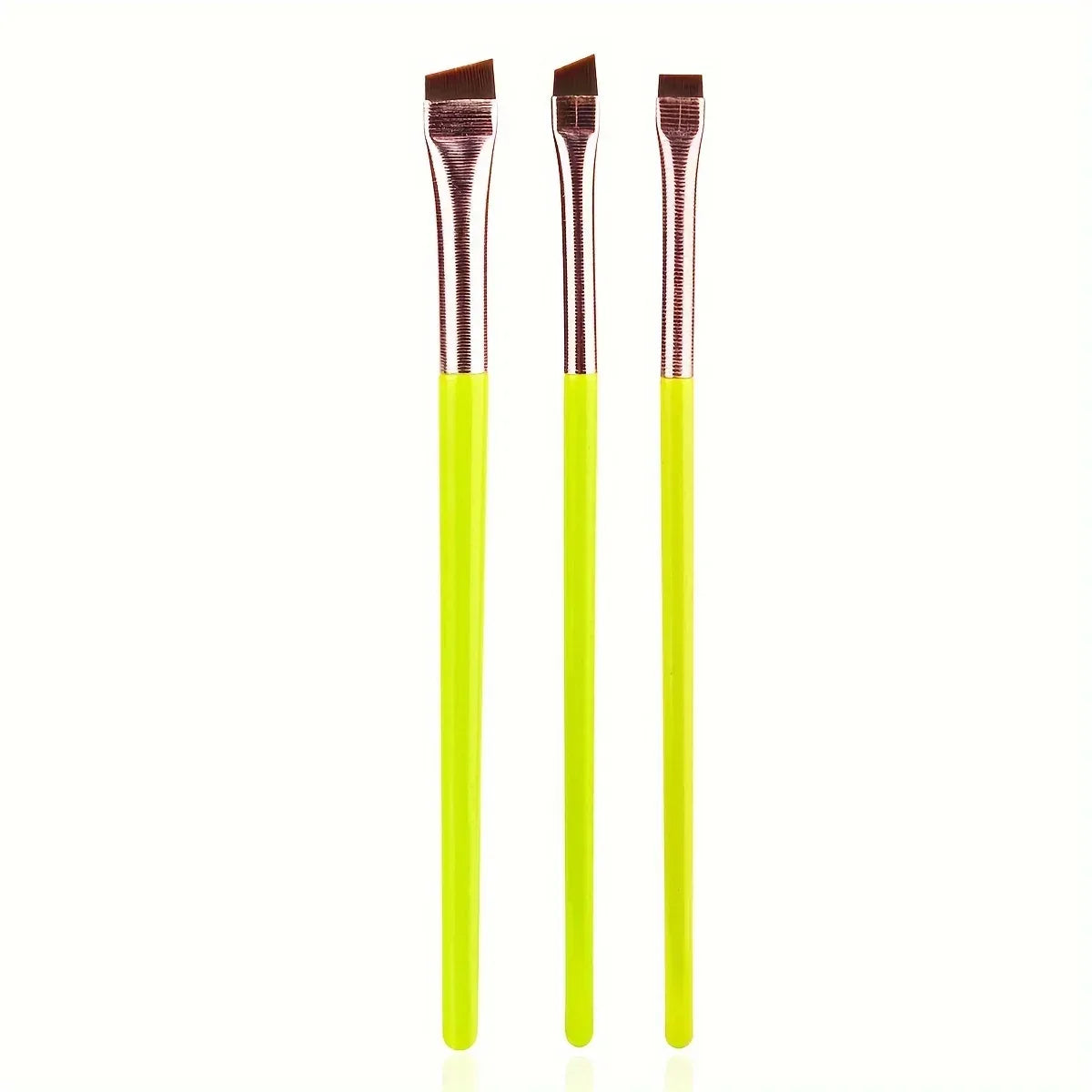 3Pcs Precision Eyeliner & Eyebrow Brush Set