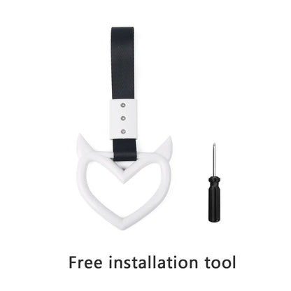 JDM Auto Accessories Cat Tsurikawa Ring Handle Hand Strap Loops Bumper Bus Car Drift Charm Warning Tag