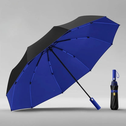 125CM Triple Fold Double Layer Double Keel Super Large Men Umbrella Sunscreen Extra Folding Rain Umbrella for Outdoor Daily