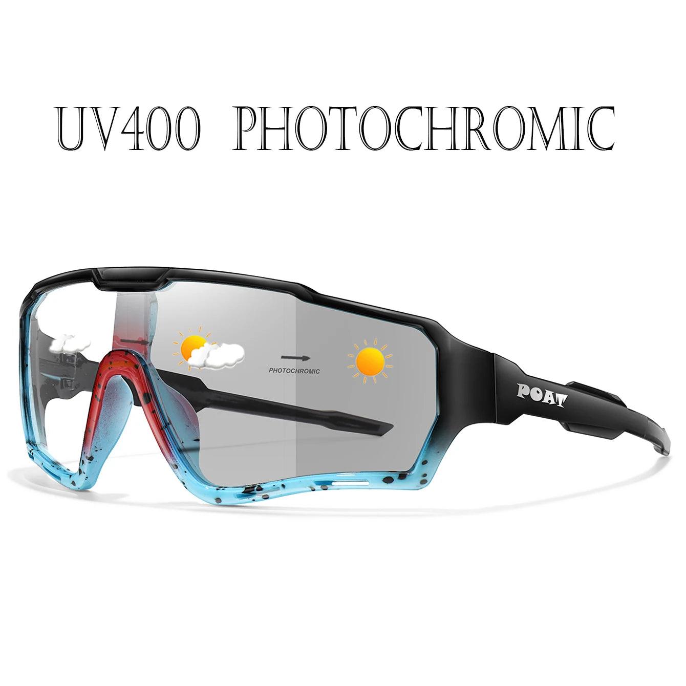 POAT Photochromic UV400 MTB Cycling Sunglasses