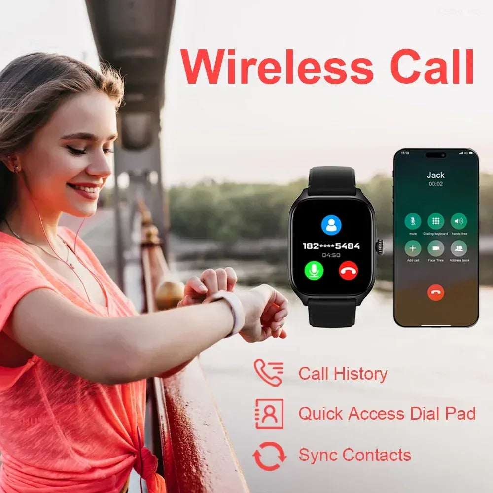 KESHUYOU H9 2025 Smart Watch 2.01-inch HD Display Receive Make Calls Message Preview Sport Mode Weather Forecast Smart Watch - Urbizia