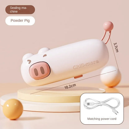 Mini Bag Sealer Rechargeable Heat Sealer and Cutter Mini Chip Bag Sealer Heat Seal with Soft Magnetic Kitchen Accessories
