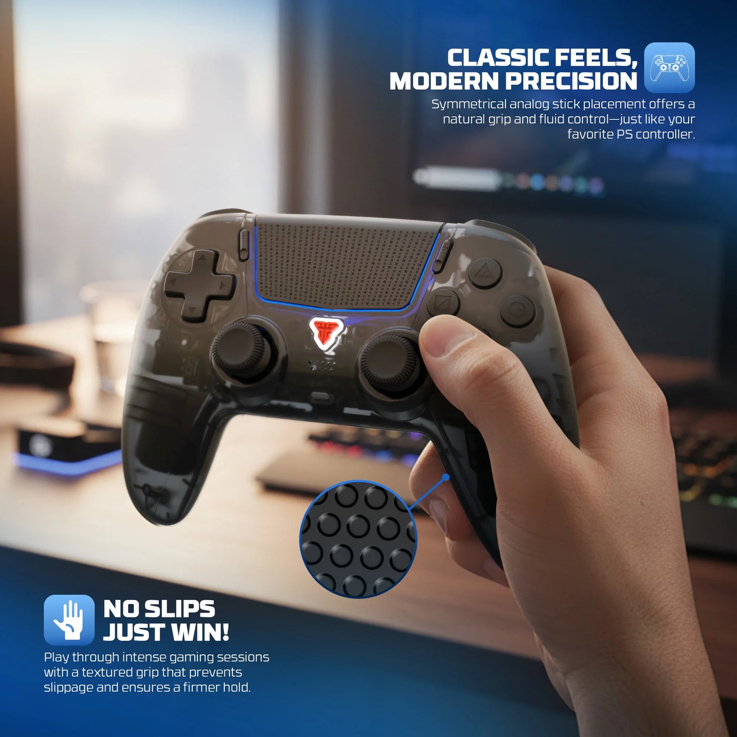 FANTECH NOVA IID WGP16D BT Wireless Gaming Controller For PS5/PC/iOS/Android Gamepad With Turbo Dual Sense Vibrate Hall Joystick