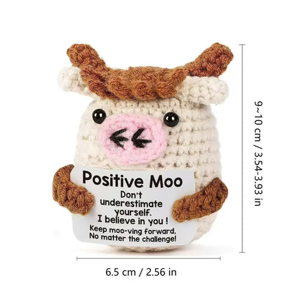 Positive Energy Crochet Doll Pocket Hug Handmade Knitted Plush Potato Plant Avocado Bee Turtle Duck Funny Emotional Support Gift - Urbizia