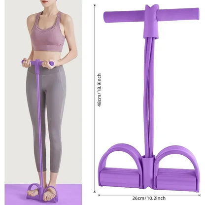 4-Level Resistance Band Tensioner with Non-Slip Handles - Home Fitness Equipment for Abdominal Muscle Training Yoga Abdominal - Urbizia