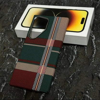 Carbon Fiber MagSafe Case with Alloy Lens Protection for Samsung Galaxy