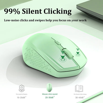 KEBIDUMEI Dual-Mode Bluetooth Mouse 2.4G Wireless Mouse Silent Mouse Rechargeable Gaming Mouse Mice For PC Laptop Windows MacOS