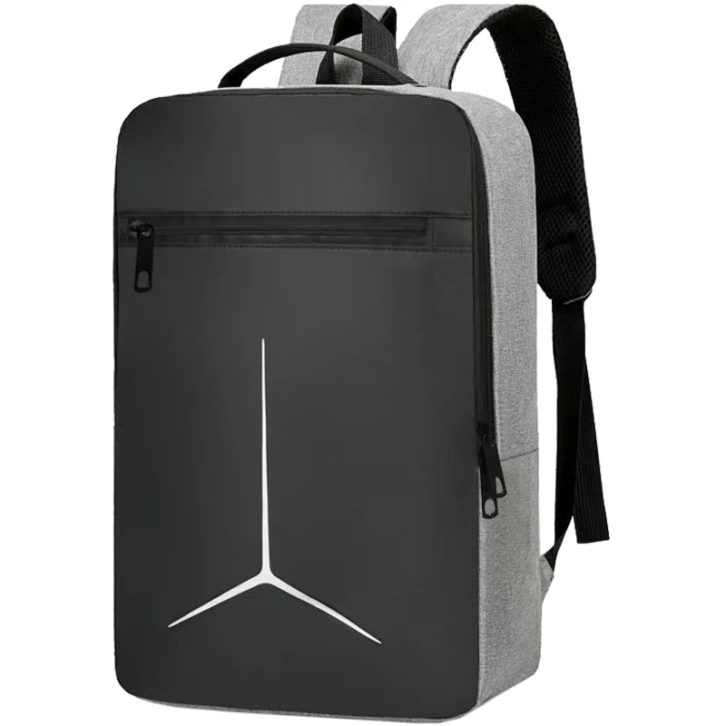 Classic Geometric Print Laptop Backpack Durable Waterproof Rucksack, Spacious Storage for Businessmen Students Everyday Use