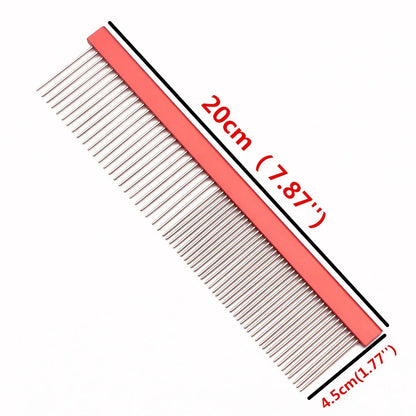 Pet Grooming Combs Aluminum Alloy Brush For Dogs Boundary Knot Massage Tools Professional Salon Cat Hair Cleaning Crescent Combs - Urbizia