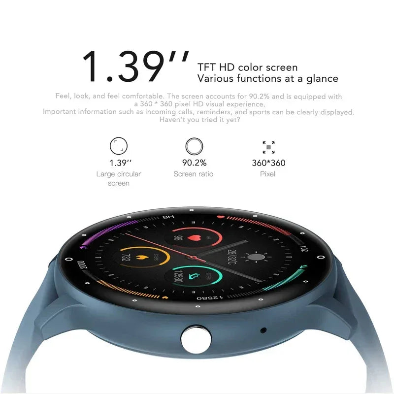 New Smart Watch Men Sports Fitness Watch Heart Rate Full Touch Screen Bluetooth Call 2025 New Ultra Light Smartwatch - Urbizia